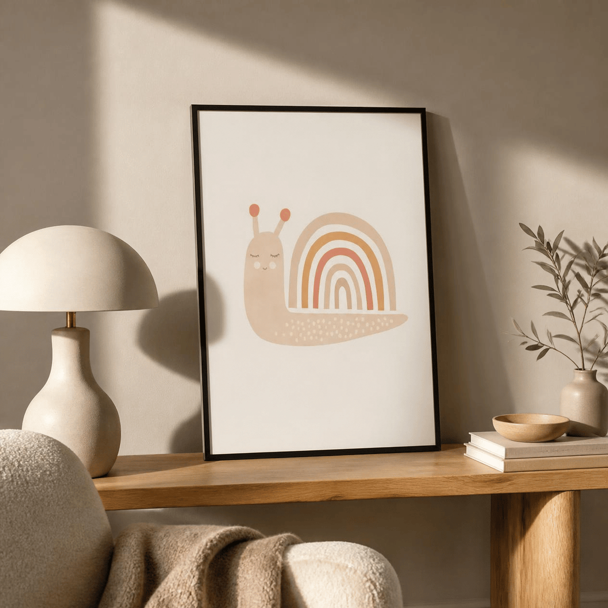 Rainbow Trail Snail Canvas Print