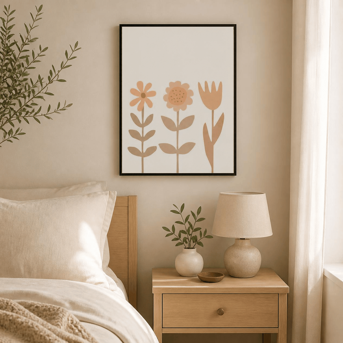 Three Wishes Floral Canvas Print
