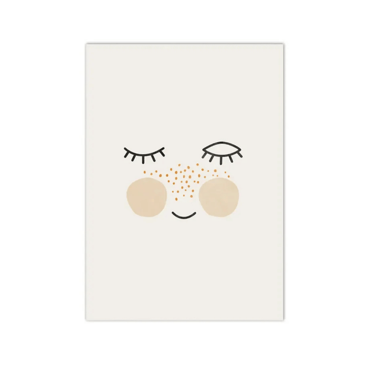 Peachy Wink Face Canvas Print