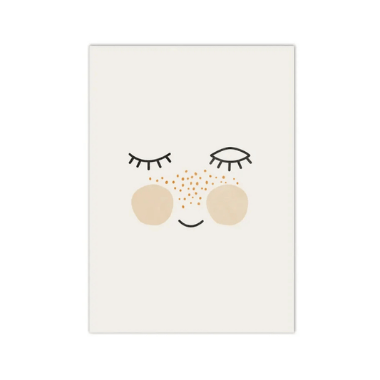 Peachy Wink Face Canvas Print