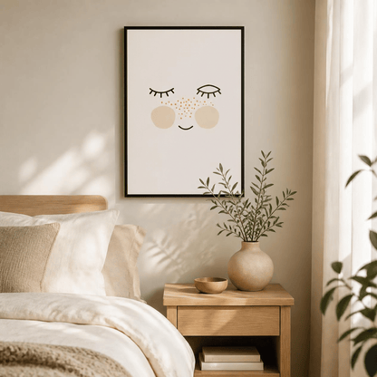 Peachy Wink Face Canvas Print