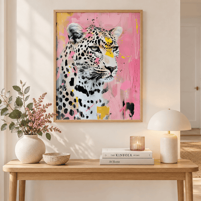 Electric Blush Leopard Canvas Print