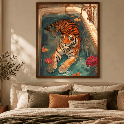 Tigers Private Oasis Canvas Print