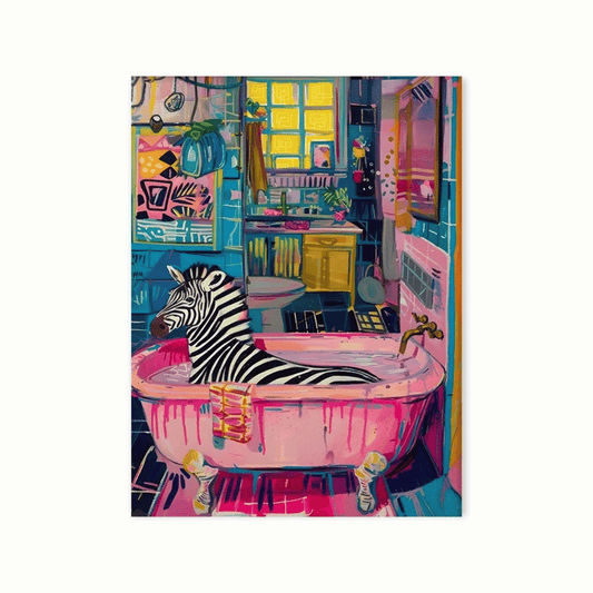Zebra After Hours Canvas Print