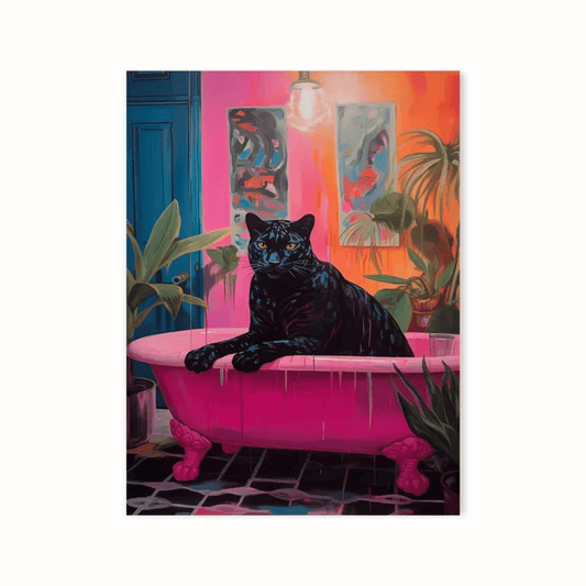 Midnight Panther Soak Canvas Print