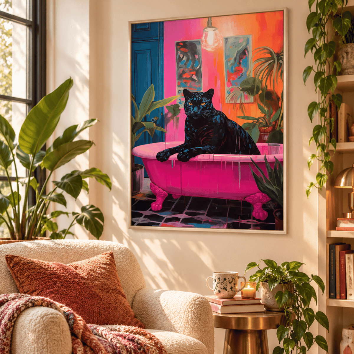 Midnight Panther Soak Canvas Print