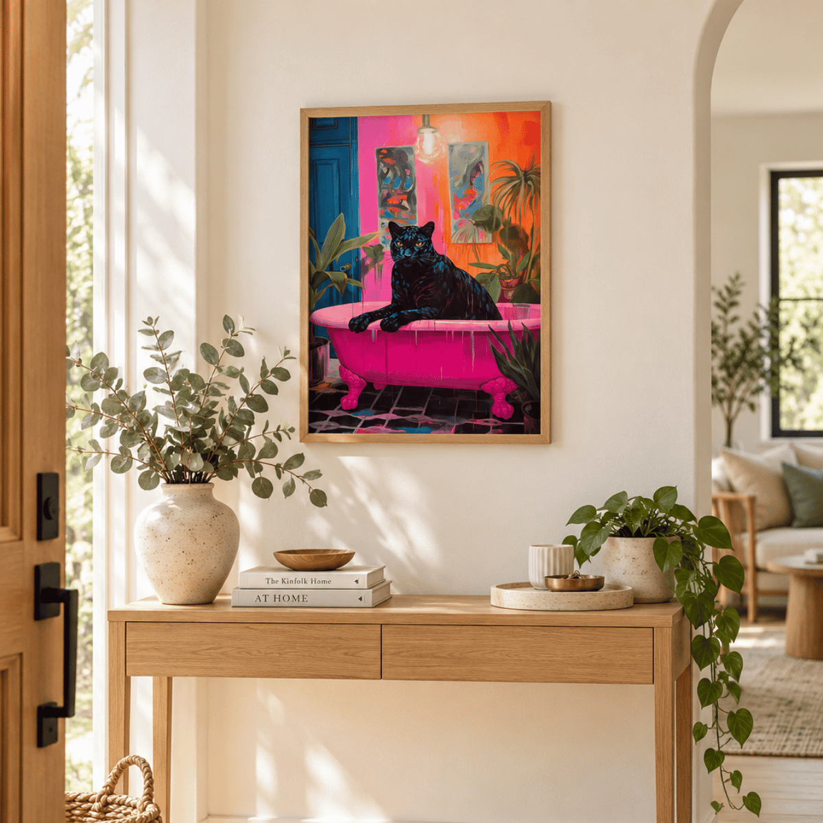 Midnight Panther Soak Canvas Print