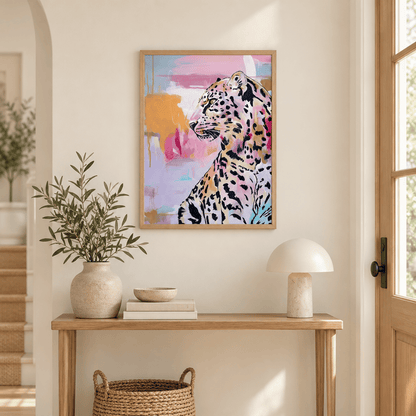 Rose Quartz Leopard Canvas Print