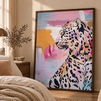 Rose Quartz Leopard Canvas Print