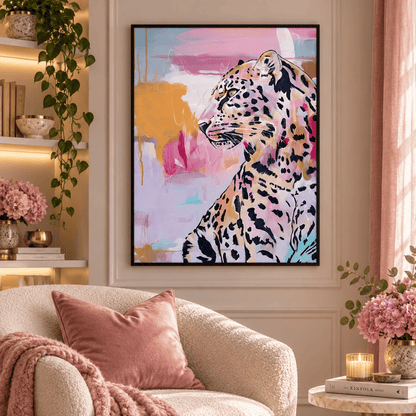 Rose Quartz Leopard Canvas Print