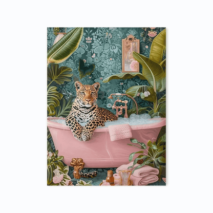 Leopard’s Garden Soak Canvas Print