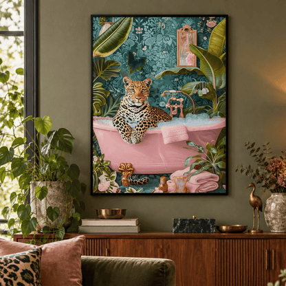 Leopard’s Garden Soak Canvas Print