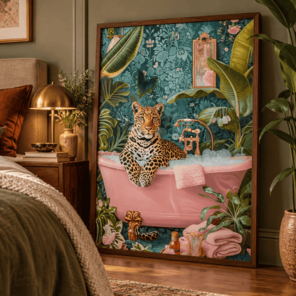 Leopard’s Garden Soak Canvas Print