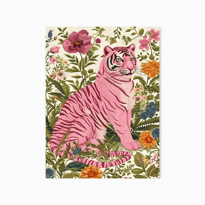 Blush Tiger Garden Canvas Print
