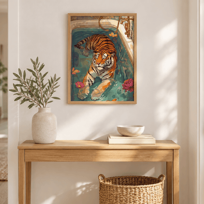 Tigers Private Oasis Canvas Print