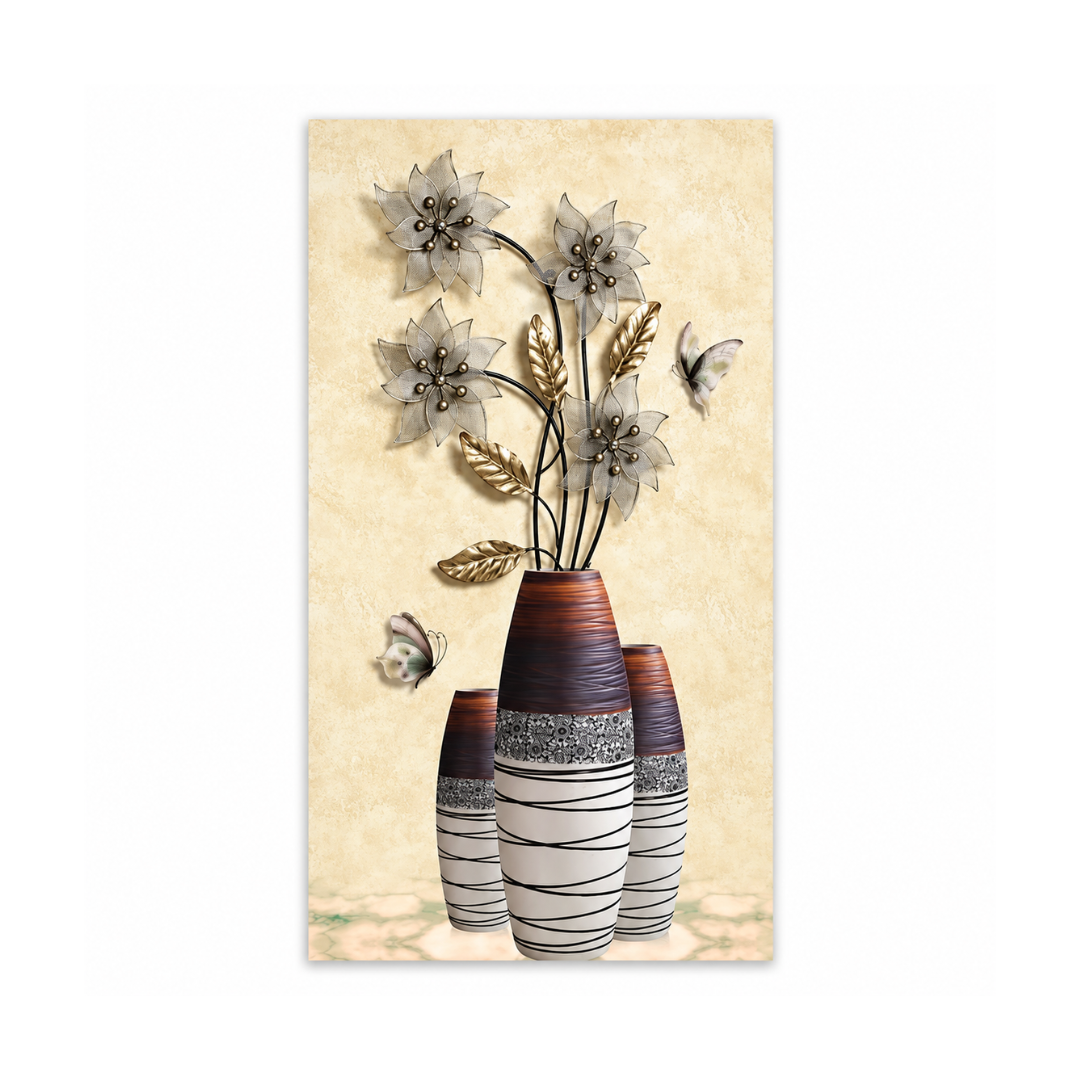 Moonlit Petals Vase Canvas Print
