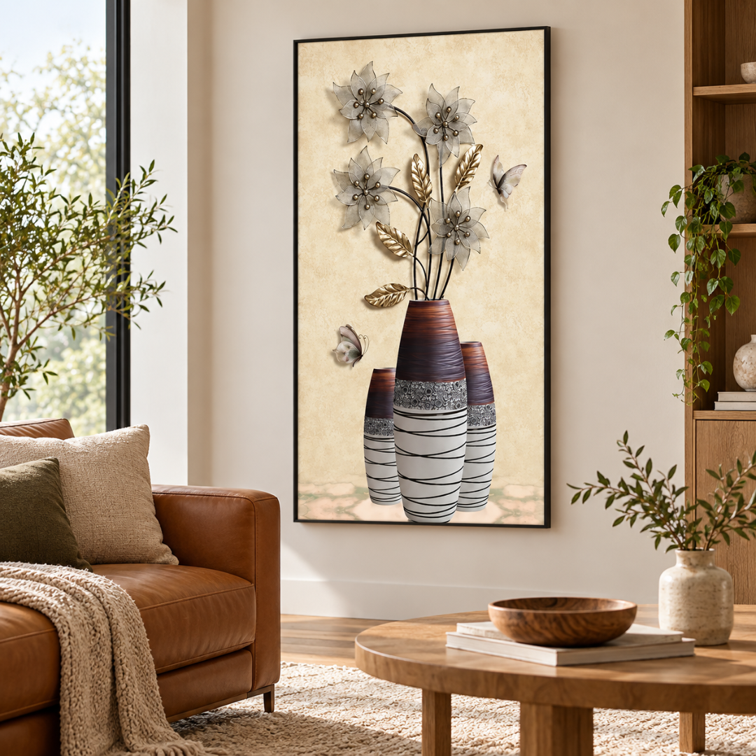 Moonlit Petals Vase Canvas Print