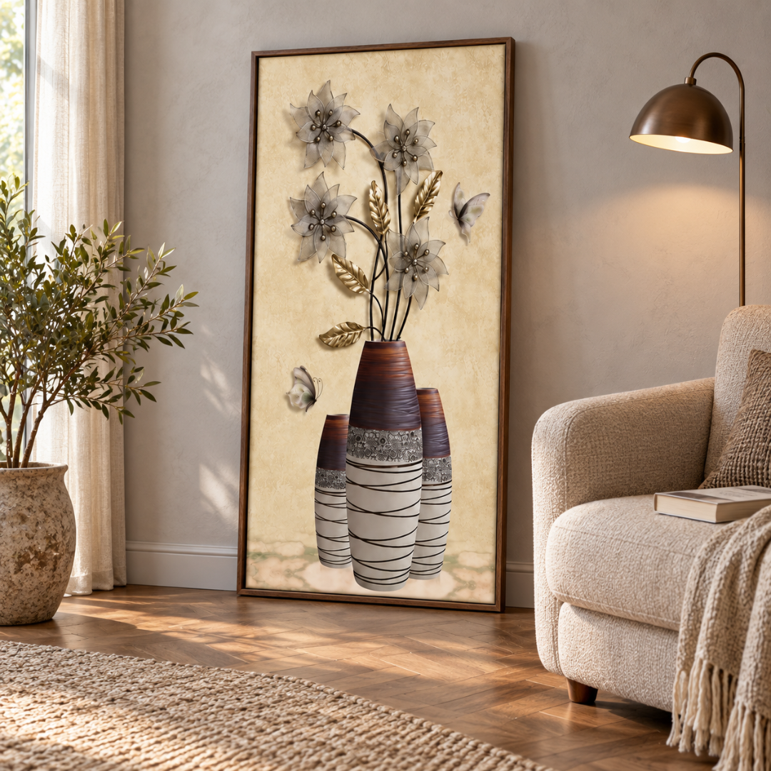 Moonlit Petals Vase Canvas Print