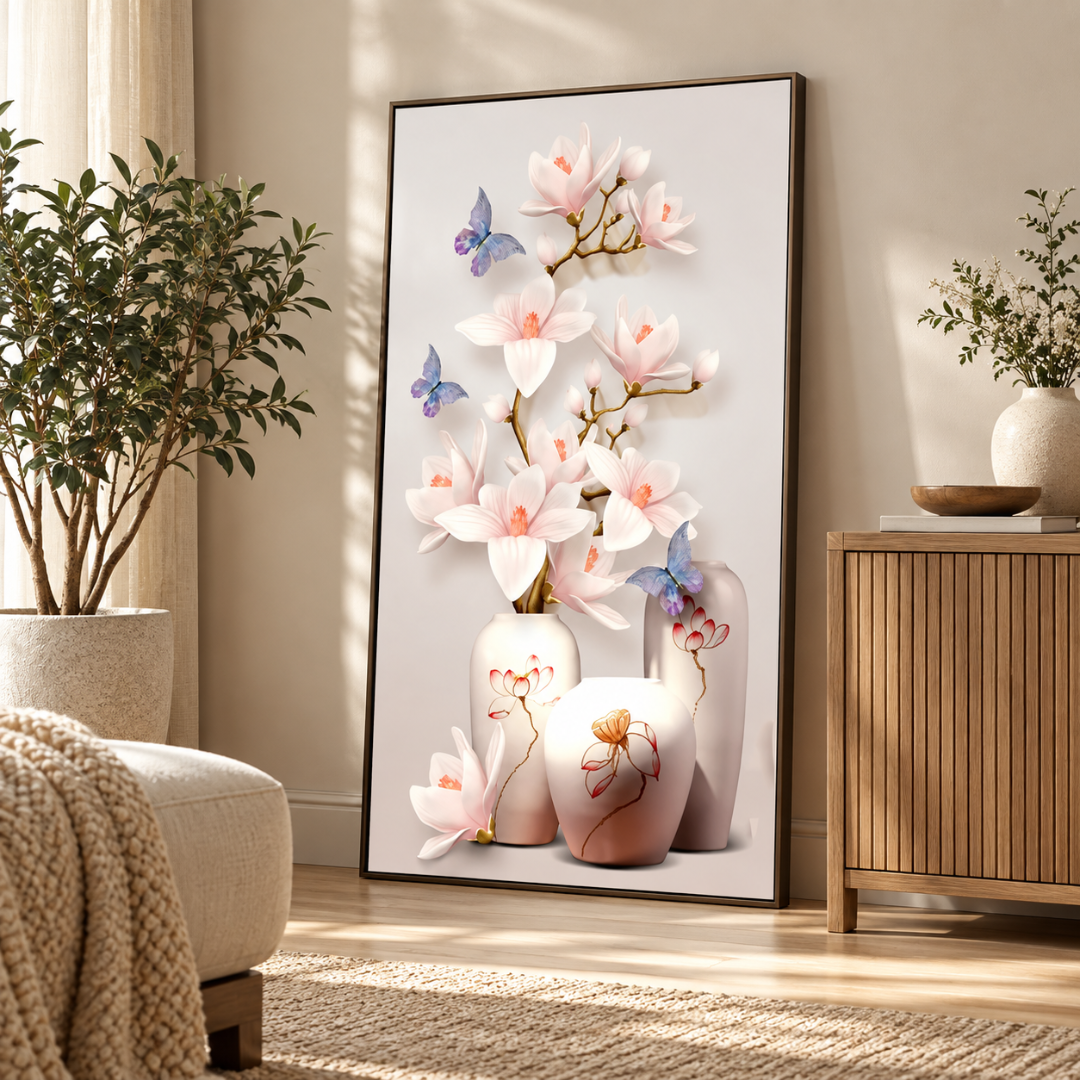 Magnolia Whisper Butterfly Canvas Print