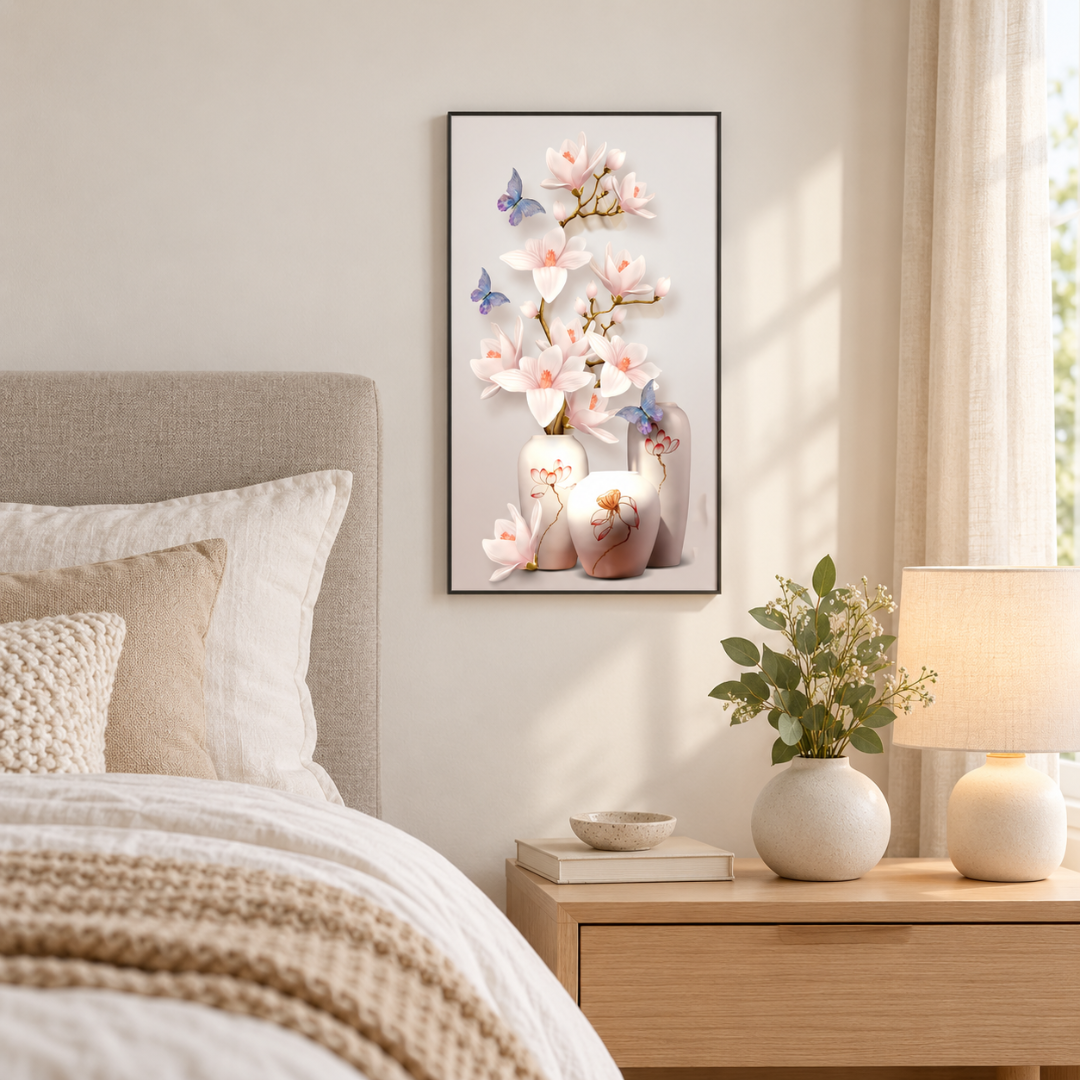 Magnolia Whisper Butterfly Canvas Print