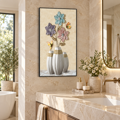 Sapphire Petals Butterfly Canvas Print