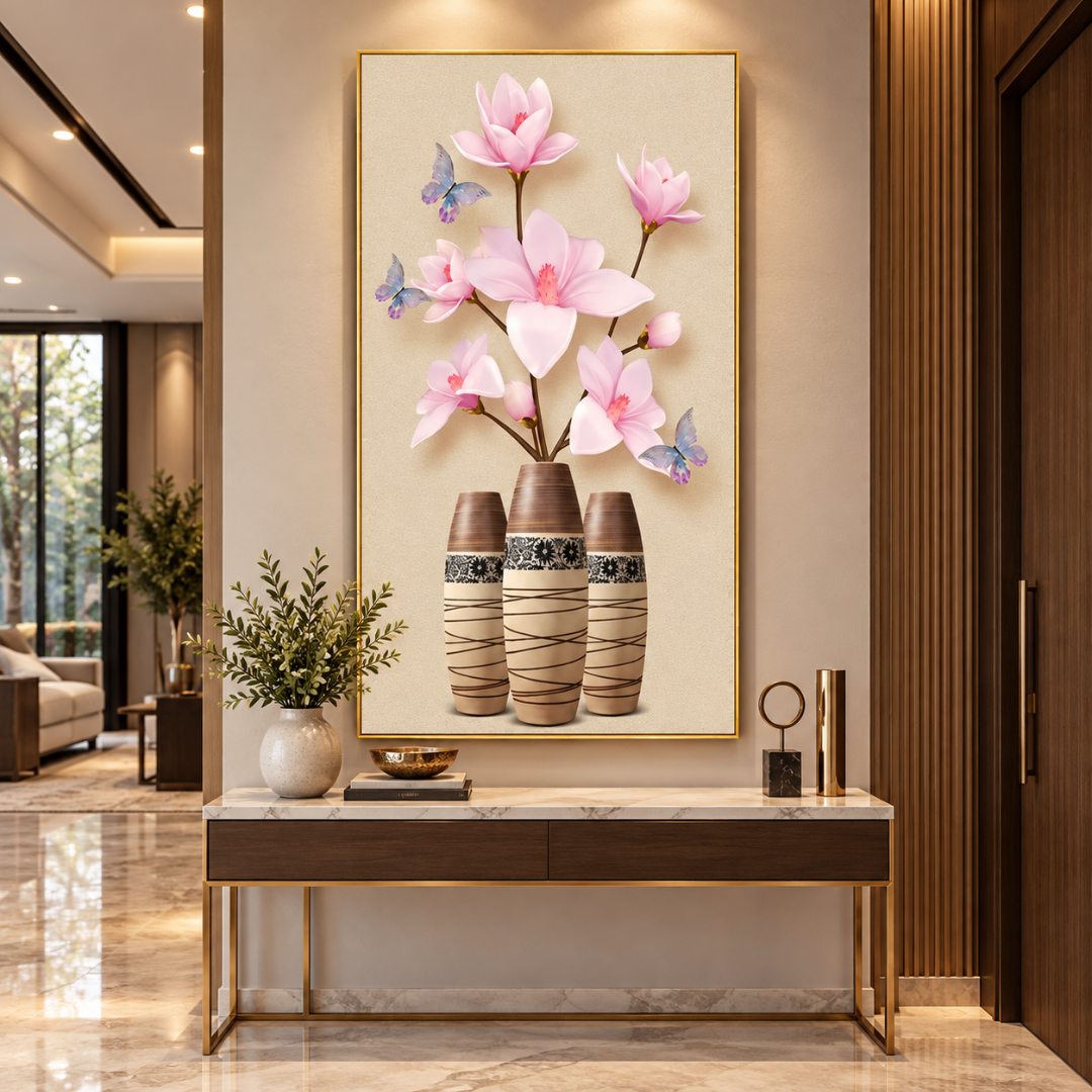 Blush Magnolia Trio Canvas Print