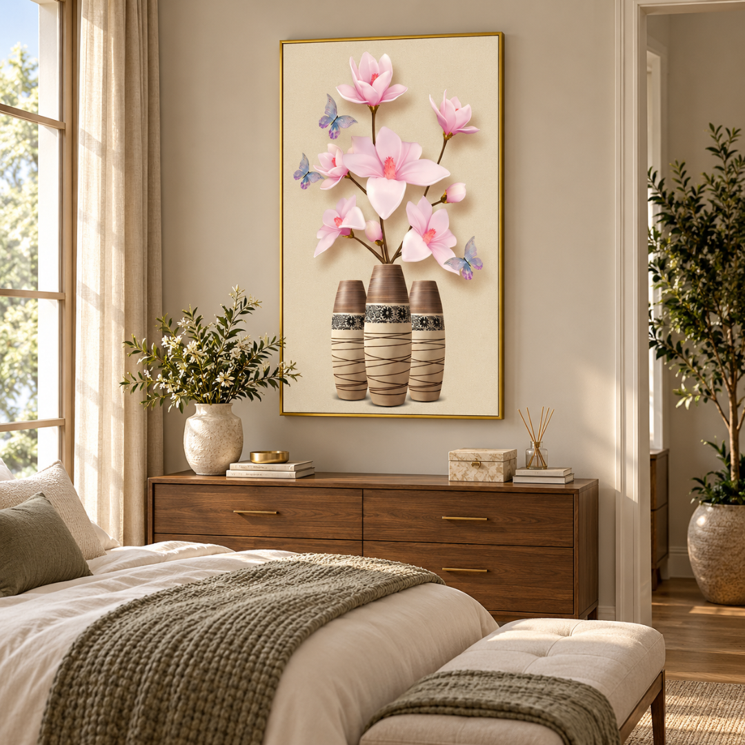 Blush Magnolia Trio Canvas Print