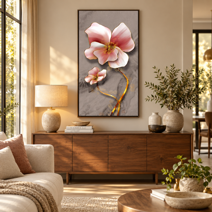 Rose Quartz Blossom Canvas Print