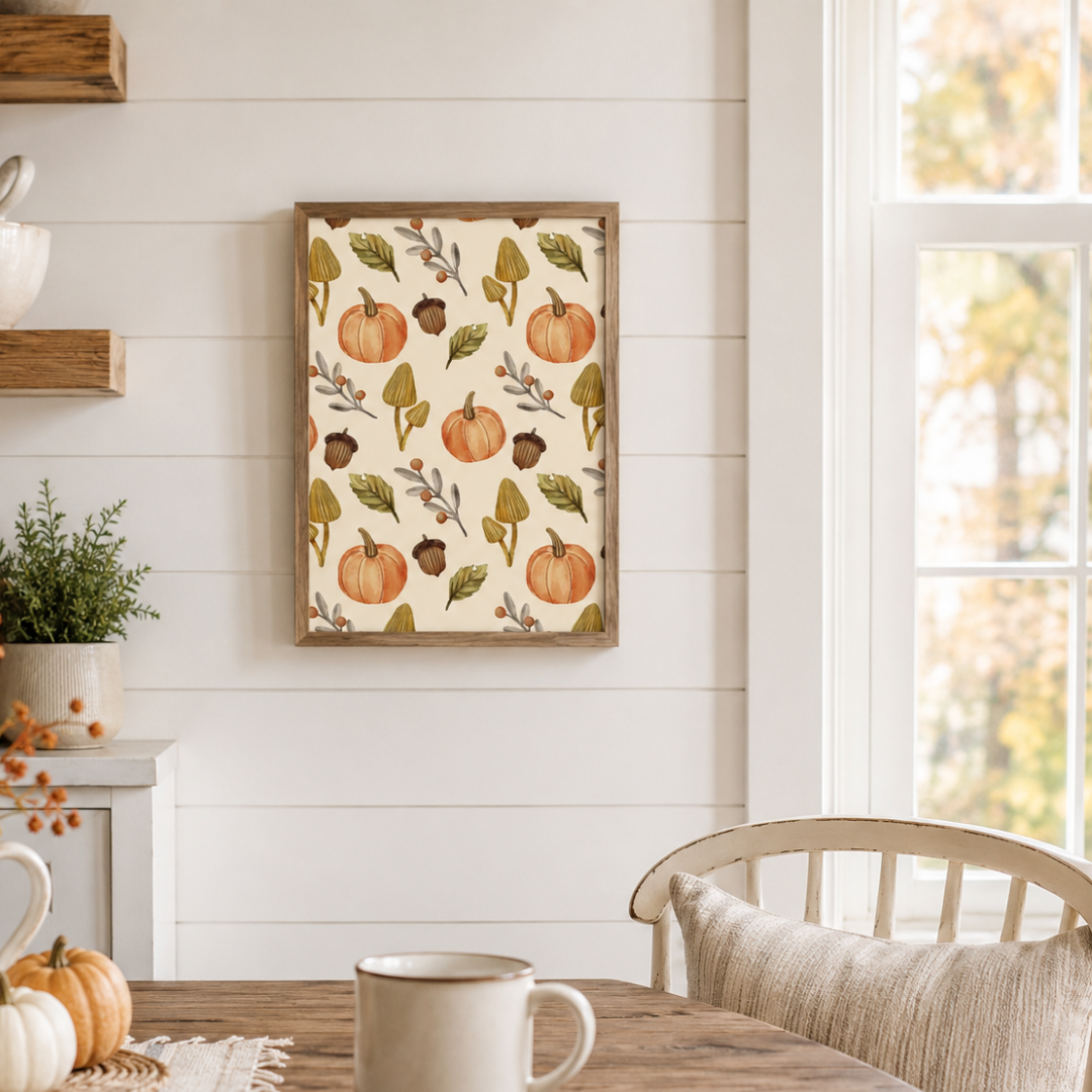 Autumn Woodland Harvest Canvas Print