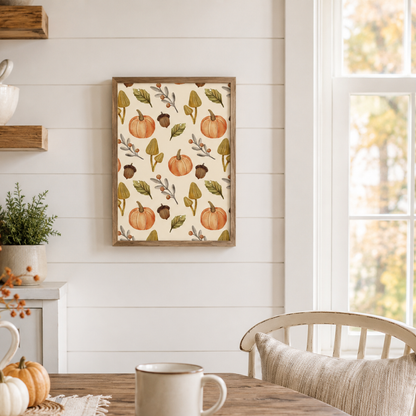 Autumn Woodland Harvest Canvas Print