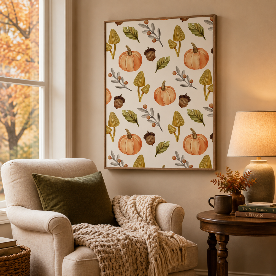 Autumn Woodland Harvest Canvas Print