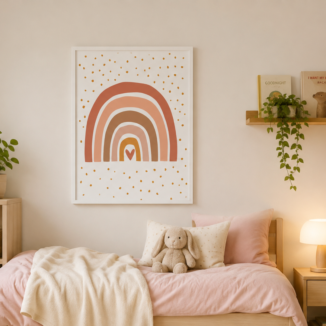 Little Love Rainbow Nursery Canvas Print