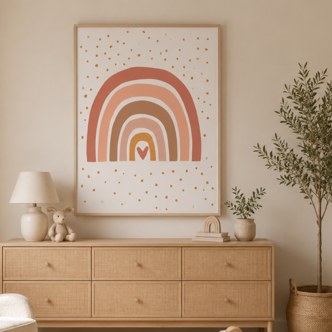 Little Love Rainbow Nursery Canvas Print