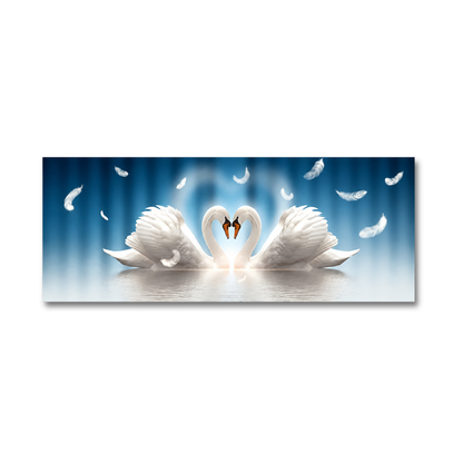 Swan Couple Romantic Canvas Print