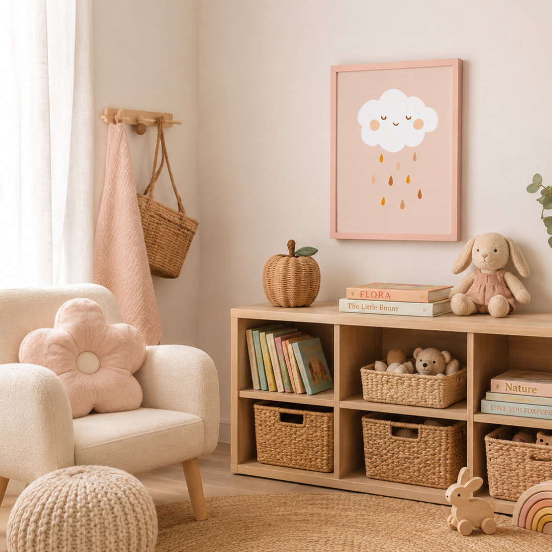 Dreamy Drizzle Cloud Nursery Canvas Print
