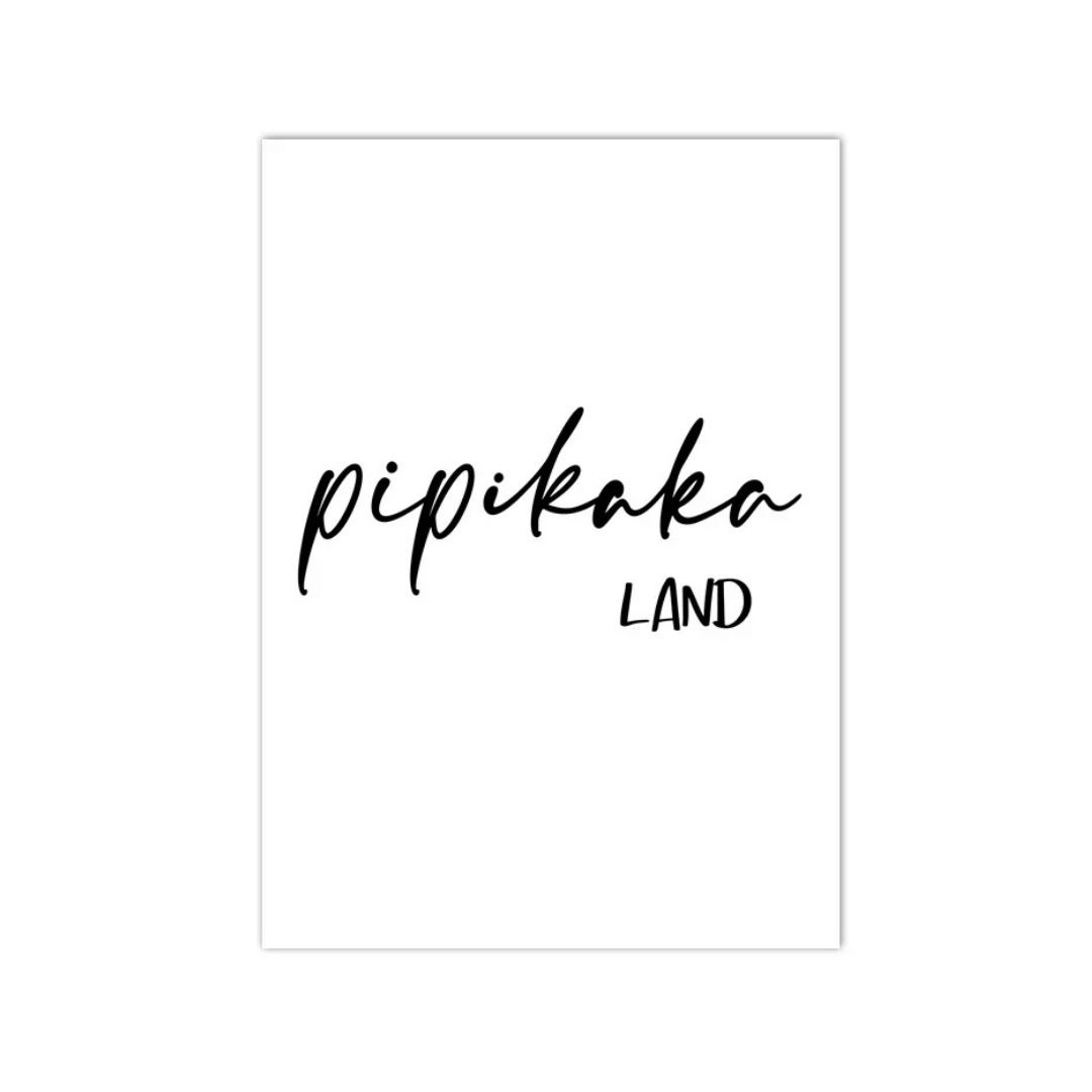 Pipikaka Land Bathroom Quote Canvas Print