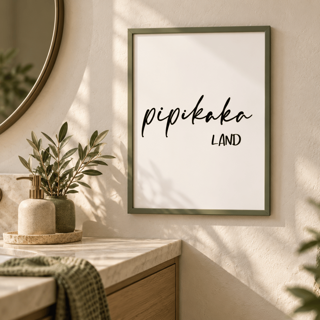 Pipikaka Land Bathroom Quote Canvas Print