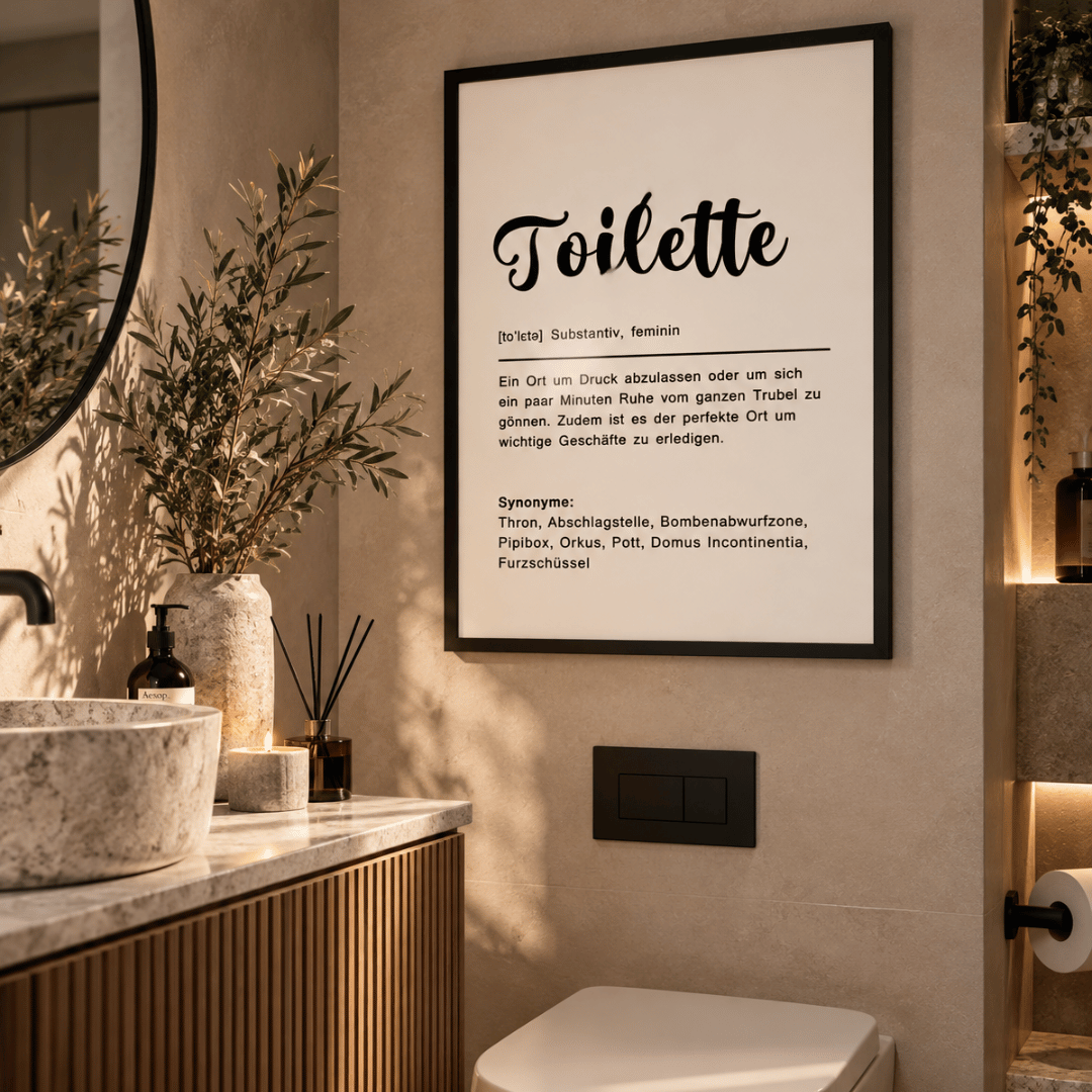 Toilette Definition German Quote Canvas Print