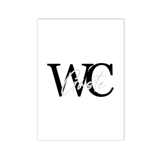 WC Toilette Typography Canvas Print