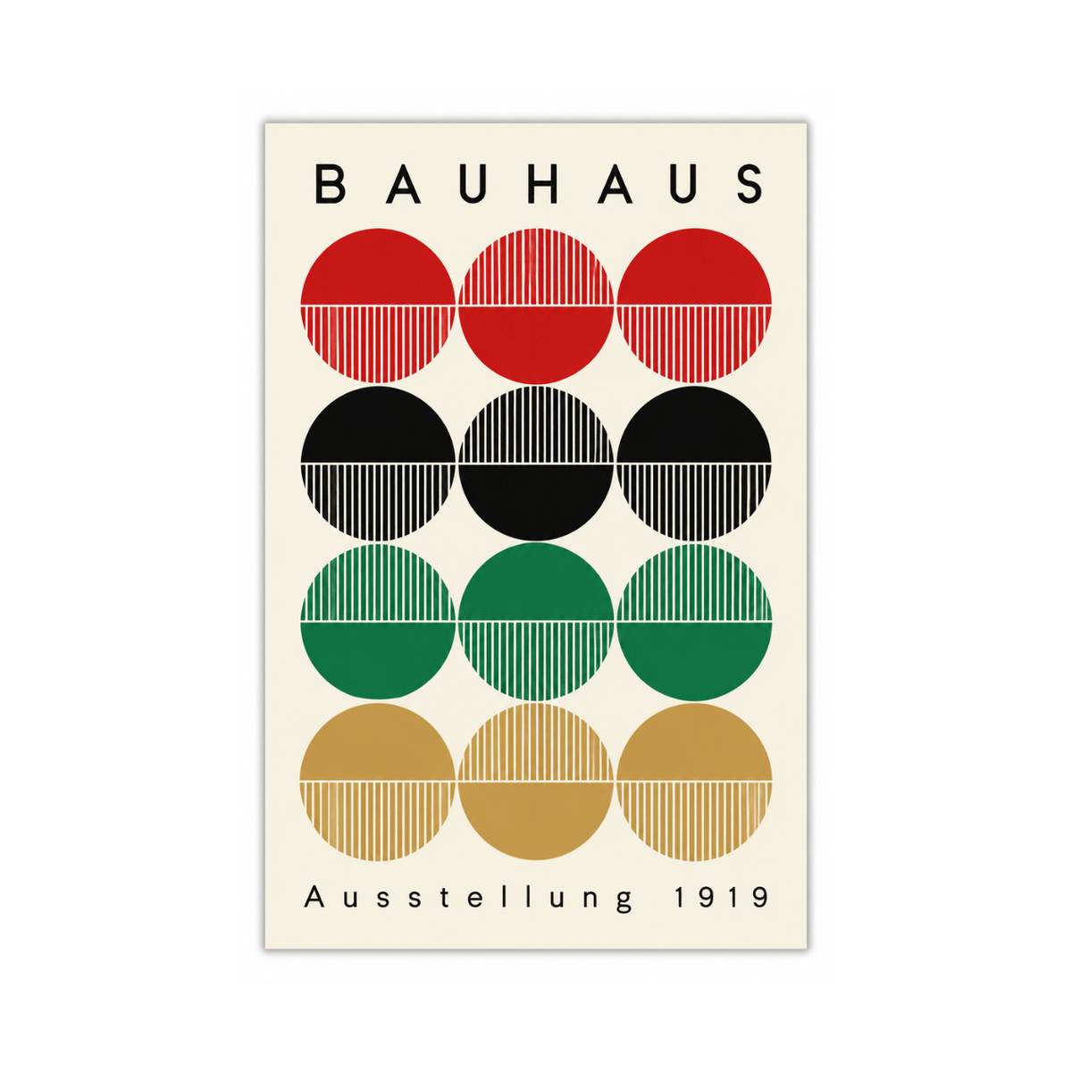 Bauhaus Circle Grid 1919 Canvas Print
