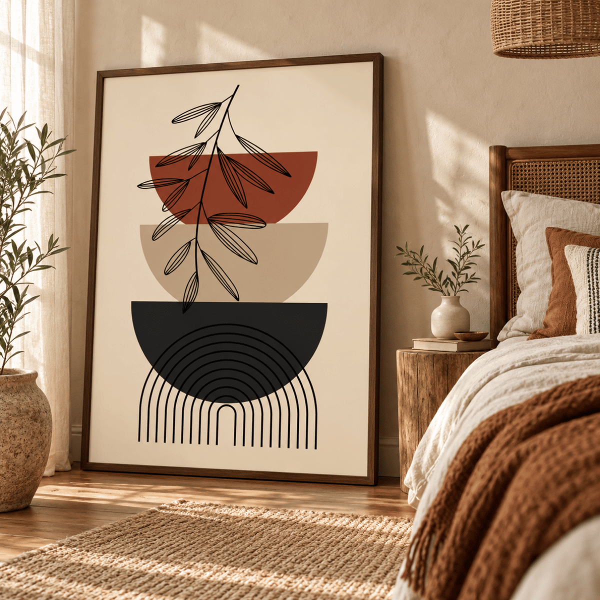 Terracotta Balance Botanicals Canvas Print