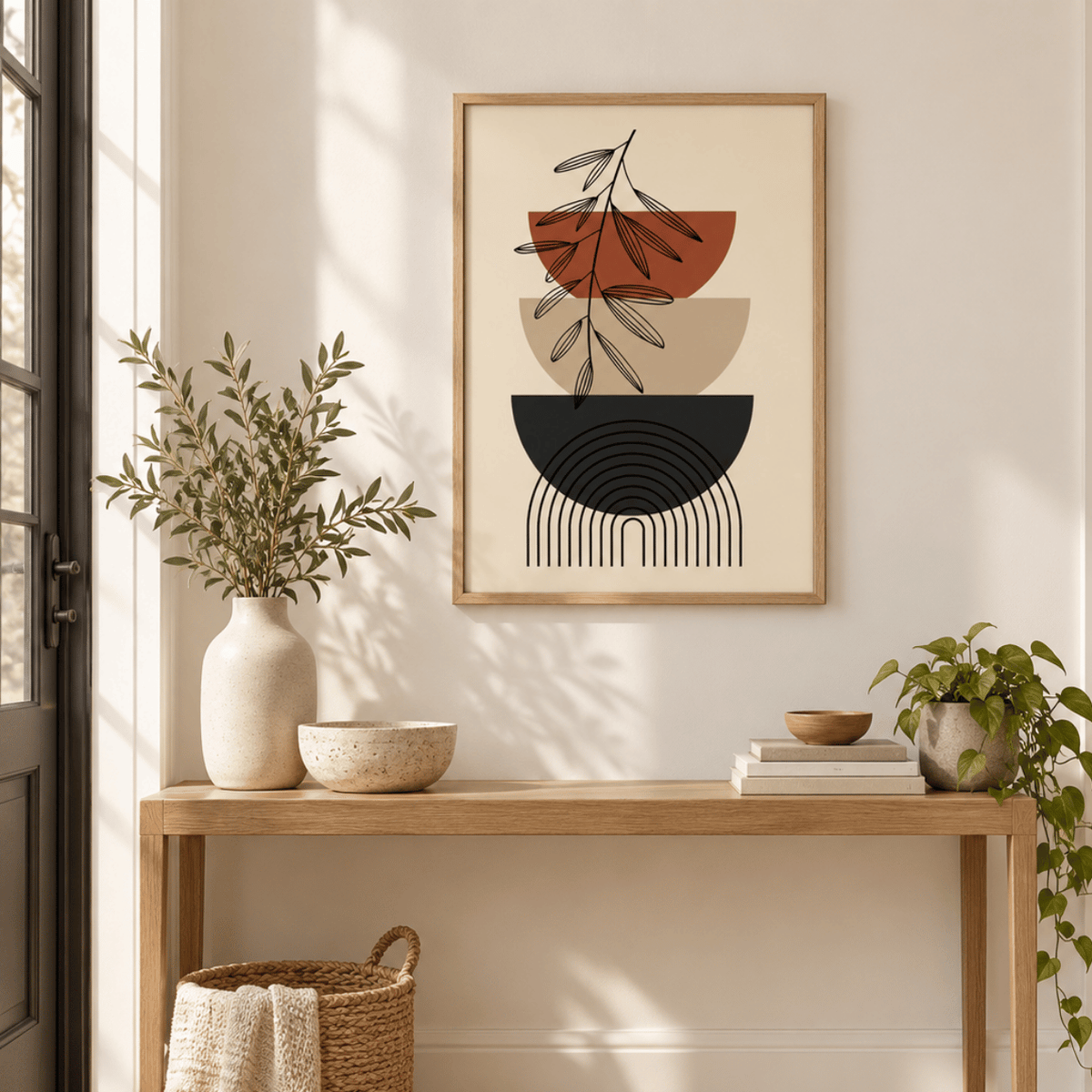 Terracotta Balance Botanicals Canvas Print