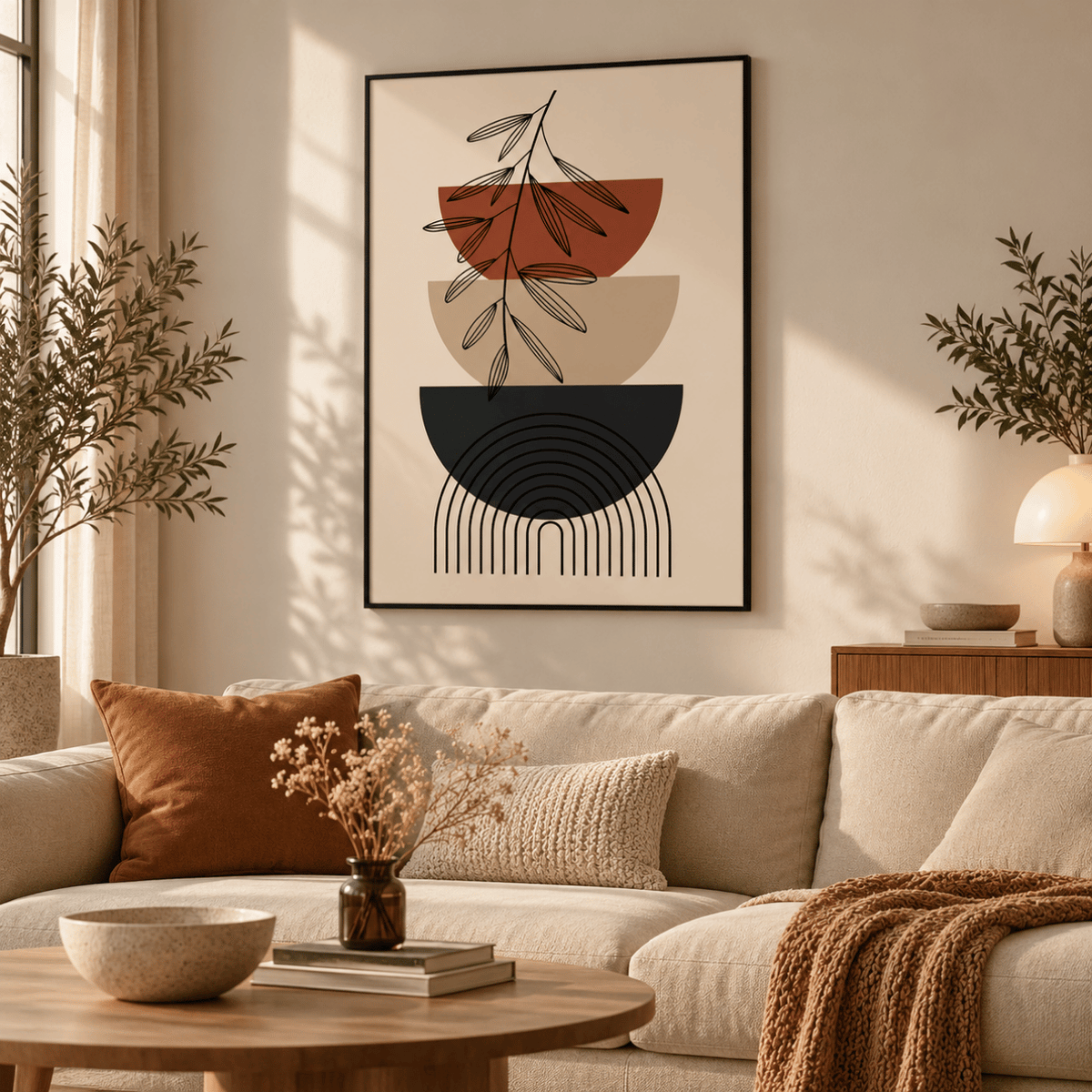 Terracotta Balance Botanicals Canvas Print