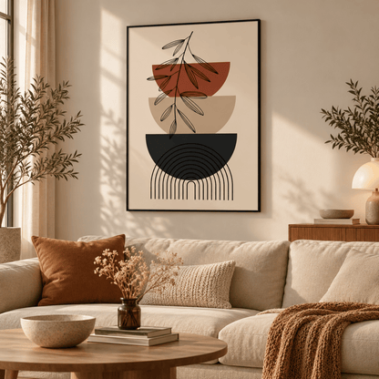 Terracotta Balance Botanicals Canvas Print