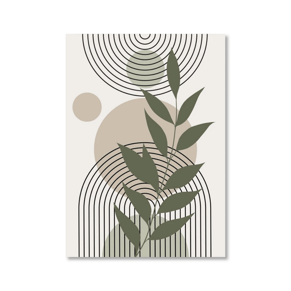 Olive Resonance Botanical Canvas Print