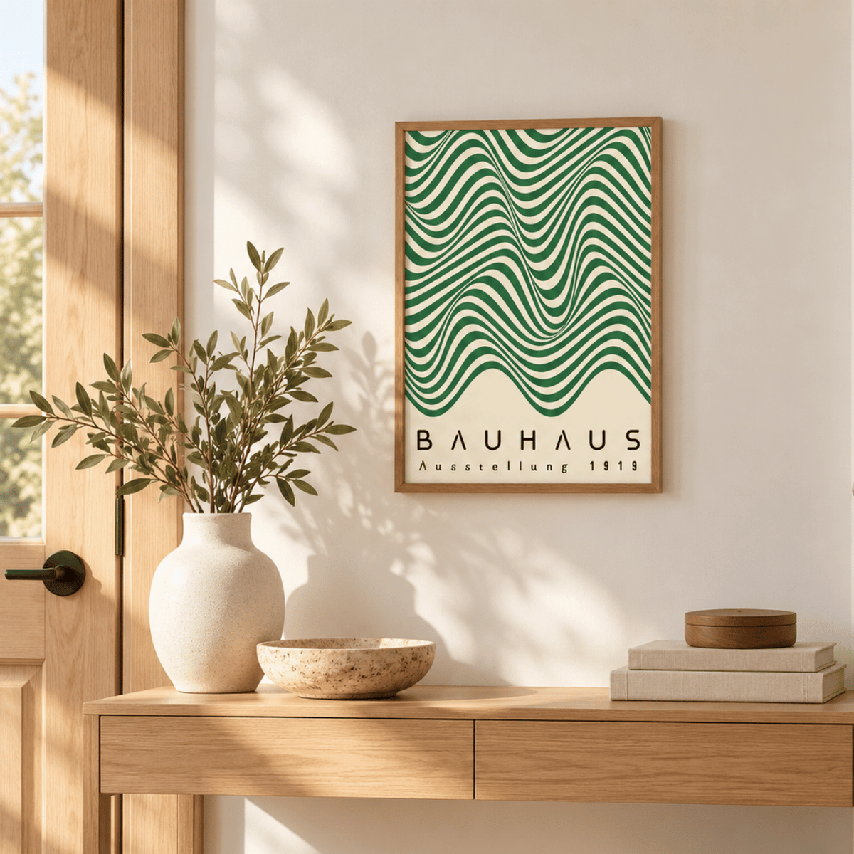 Bauhaus Wave Study 1919 Canvas Print