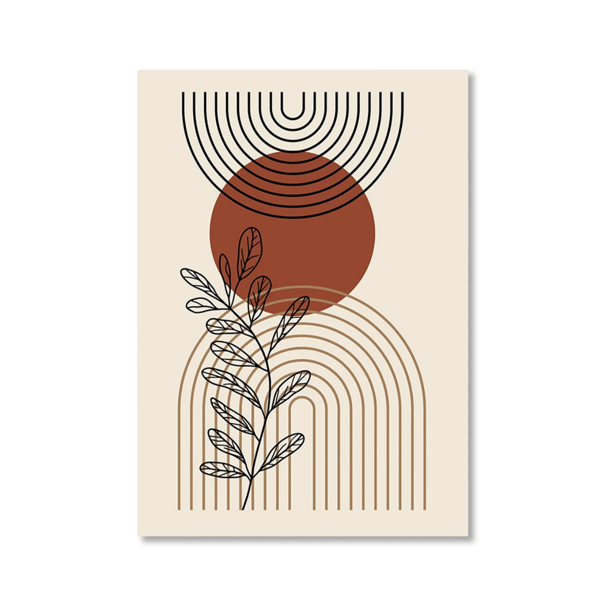 Terracotta Halo Botanical Canvas Print