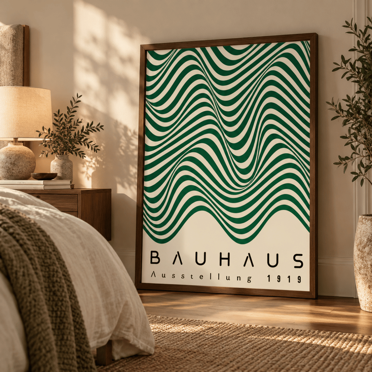 Bauhaus Wave Study 1919 Canvas Print
