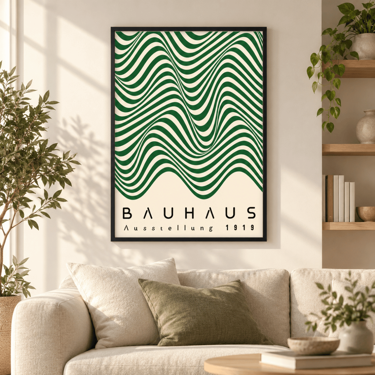 Bauhaus Wave Study 1919 Canvas Print