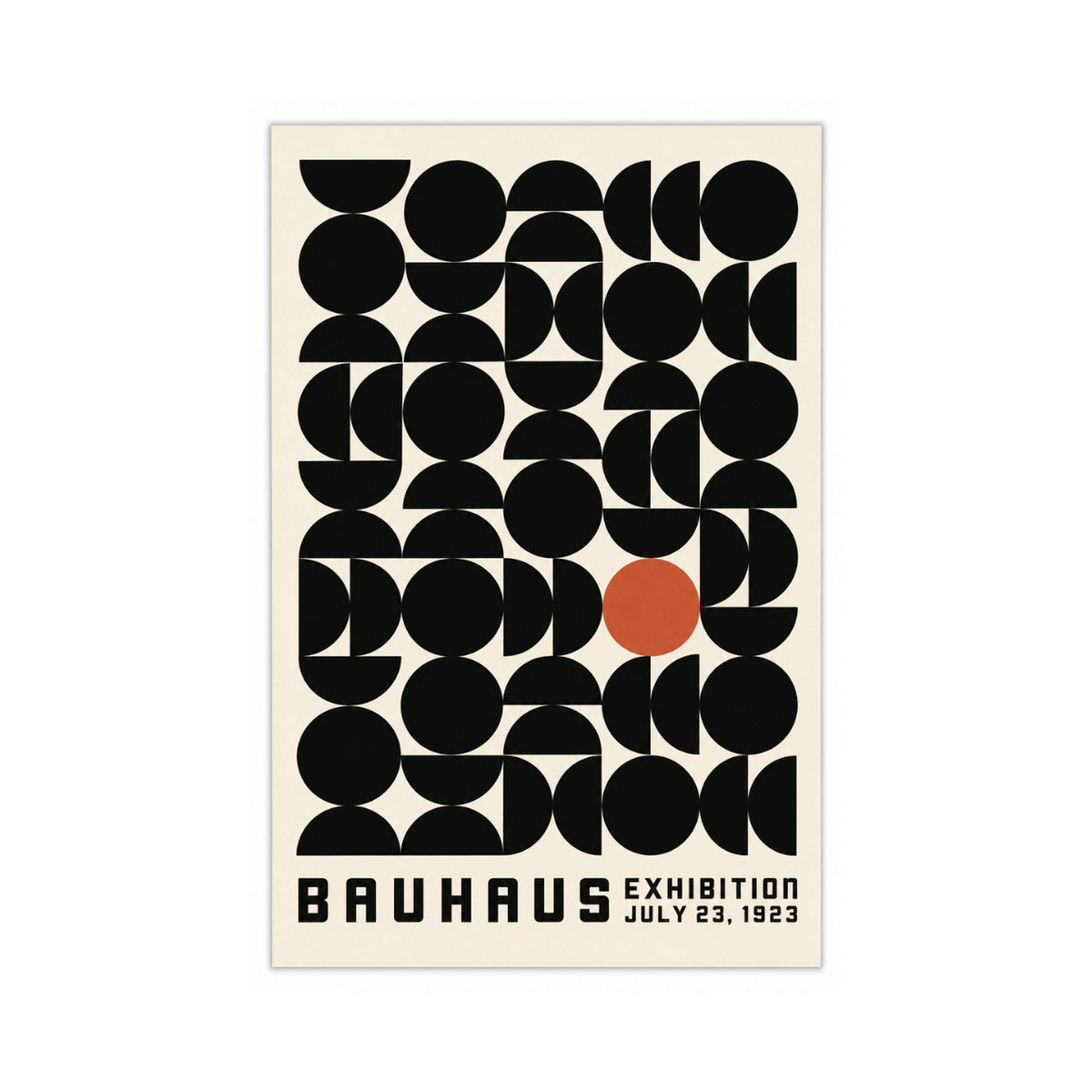 Bauhaus Offset Circle Grid 1923 Canvas Print